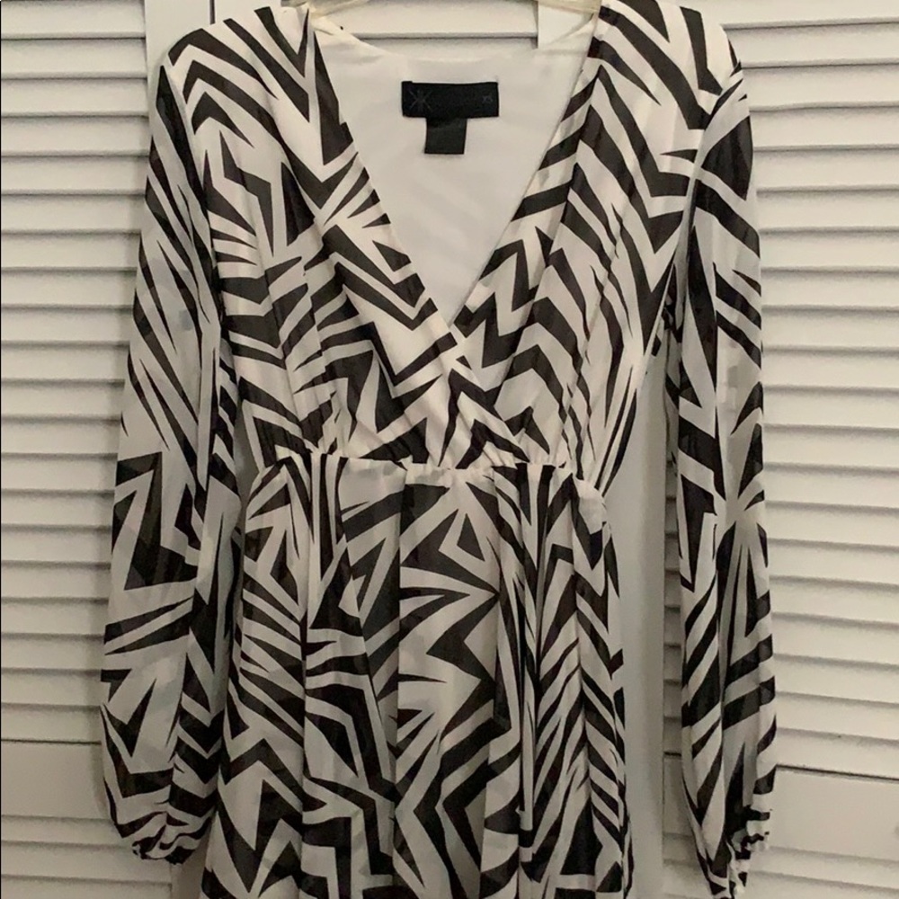 High\Low Dress black and white